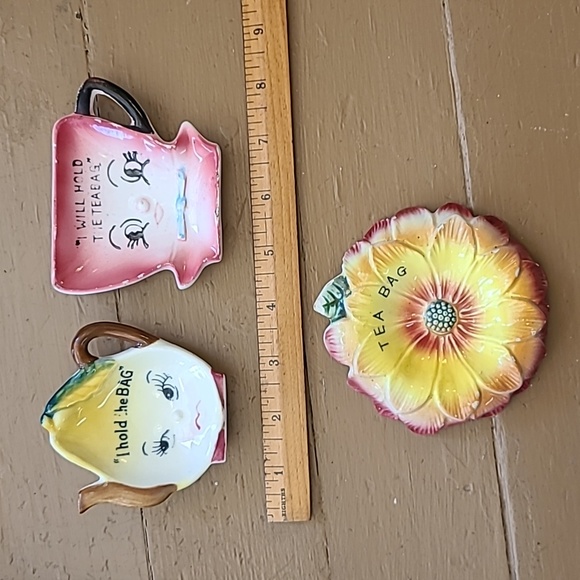 Lot of 3 Vintage Teabag Rests - Picture 14 of 14